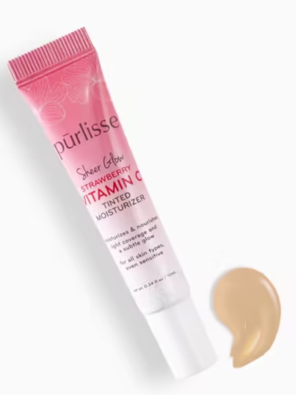 Purlisse Sheer Glow STRAWBERRY Tinted Moisturizer in LIGHT NEW Travel Size